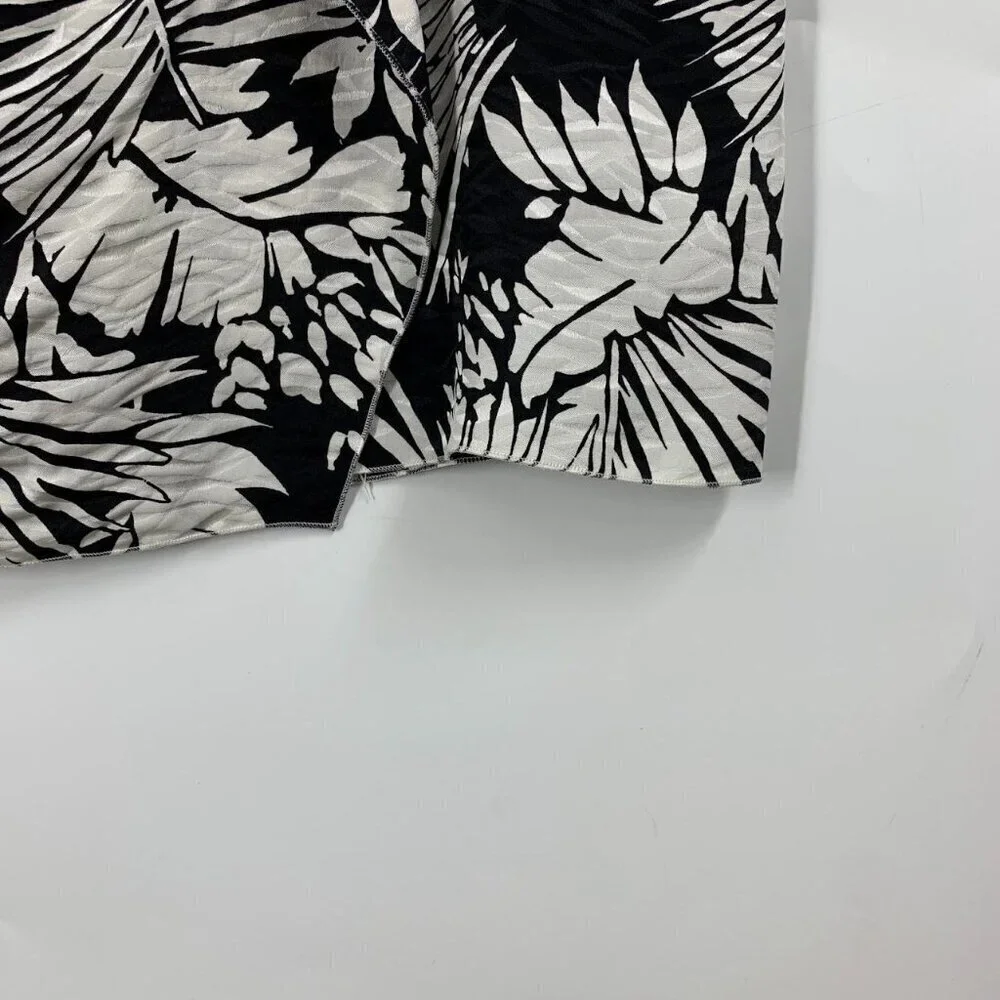 MaxMara Women 100% Silk Floral‎ Tropical Ruffle Pencil Skirt Size 10